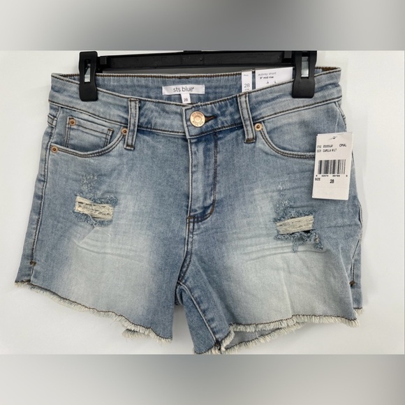 STS Blue Aubrey 9" Mid Rise Denim Shorts Sz 28 NEW - Picture 1 of 3